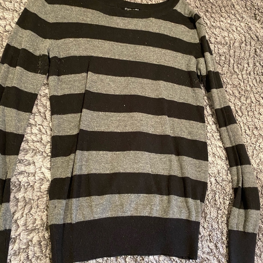 Grey and black sweater
